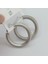 Çelik Silver Çizgili Halka Küpe 4cm 3