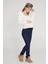 Slim Fit Likrali Hamile Jean Koyu Mavi Pantolon 1023 4