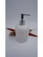 Tekno Trust Gümüş 7'li Mermer Banyo Seti Beyaz-Zambak-Gold -Silver Aksesuar 7 Parça Mermer 4