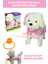 Peluş Tasmalı Yürüyen Fiyonklu Köpek 25 cm Sesli Havlayan Kafa ve Kuyruk Sallayan Köpek 1