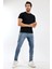 Erkek Jakarlı Çizgi Kabartmalı T-Shirt 5