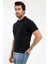 Erkek Fermuarlı Jakarlı Çizgi Kabartmalı T-Shirt 2