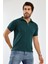 Erkek Fermuarlı Jakarlı Çizgi Kabartmalı T-Shirt 1