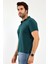 Erkek Fermuarlı Jakarlı Çizgi Kabartmalı T-Shirt 2