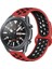 Amazfit Bip 5 Için (22MM) Delikli Nike Silikon Kordon-02 Kırmızı - Siyah 1