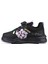 Büyük Kız Çocuk Bağcıklı / Velcro Siyah-Mor Sneaker 2