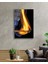 Teknoo- Sarı Mavi Ateş Yanan Kibrit Cam Tablo 2
