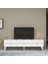 Midasdh Tv Stand (Alt Modül) Beyaz-Altın 1
