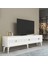 Midasdh Tv Stand (Alt Modül) Beyaz-Altın 2