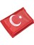4 Göz Iç Fermuarlı Cırt Kapamalı Kırmızı Asker Cüzdanı Türkiye Bayrak Desen - FC728 1