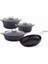 Hascevher Era 7 Pcs Stone Cam Kapaklı Tencere Seti (18/22TEN/26KAR/26TV) 1