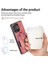Anti-Düşen Telefon Kılıfı Için Xiaomi Poco F6 5g Retro Kılıf Halka Tutucu Kickstand Deri + Tpu Kaymaz Koruyucu Kapak Kart Yuvaları-Pembe (Yurt Dışından) 5
