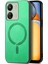 Xiaomi Poco C65 4g Deri Arka Kılıf Magsafe Cilt Dokunmatik Telefon Kapağı-Yeşil ile Uyumlu Anti-Düşme Telefon Kılıfı (Yurt Dışından) 1