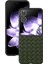 Anti-Düşen Telefon Kılıfı Için Xiaomi Mix Flip 5g Kılıf Dokuma Doku Pu Deri Kaplamalı Pc Cep Telefonu Kapağı-Yeşil (Yurt Dışından) 2