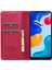 Anti-Düşen Telefon Kılıfı Xiaomi Redmi Için Not 12 Pro 4g Kılıf Pu Deri Cüzdan Halkalı Telefon Kılıfı Kapak-Kırmızı (Yurt Dışından) 2