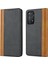 Anti-Düşen Telefon Kılıfı Xiaomi Redmi Için Not 11 Pro Kılıf Buzağı Dokusu 3 Kart Yuvaları Renk Ekleme Deri Telefon Kapağı-Siyah + Sarı (Yurt Dışından) 1