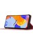 Anti-Düşen Telefon Kılıfı Xiaomi Redmi Için Not 11 Pro Kılıf Buzağı Dokusu 3 Kart Yuvaları Renk Ekleme Deri Telefon Kapağı-Pembe Kırmızı (Yurt Dışından) 4