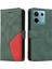 Anti-Düşen Telefon Kılıfı Deri Serisi Xiaomi Poco X6 5g Durumda Renk Ekleme Flip Halkalı Telefon Kılıfı Kapak-Yeşil (Yurt Dışından) 1