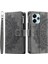 Anti-Düşen Telefon Kılıfı Xiaomi Redmi 13 5g/4g Cüzdan Kılıf Pu Deri Telefon Kapağı Mandala Çiçek Desen-Gri (Yurt Dışından) 1