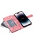 Anti-Düşen Telefon Kılıfı Xiaomi Redmi 13 5g/4g Cüzdan Kılıf Pu Deri Telefon Kapak Mandala Çiçek Desen-Gül Altın (Yurt Dışından) 5