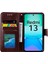 Anti-Düşen Telefon Kılıfı Xiaomi Redmi 13 5g/4g Telefon Kılıfı Baskılı Totem Pu Deri Cüzdan Kapak Standı-Kahverengi (Yurt Dışından) 3