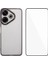 Anti-Düşme Telefon Kılıfı Xiaomi Redmi 13 5g/4g Tpu Kılıf Temperli Cam-Şeffaf Siyah ile Elektroliz Çerçeve (Yurt Dışından) 1