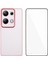 Anti-Düşen Telefon Kılıfı Için Xiaomi Poco M6 Pro 4g Tpu Kılıf Temperli Cam-Şeffaf Pembe ile Elektroliz Çerçeve (Yurt Dışından) 1