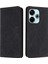 Anti-Düşen Telefon Kılıfı Xiaomi Redmi 13 5g/4g Durumda Baskılı Çiçek Cüzdan Standı Deri Telefon Kapağı-Siyah (Yurt Dışından) 1