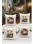 Yılbaşı Serisi Çift Tarafı Dijital Baskılı 4'lü Kırlent Kılıfı Seti (Christmas Noel Cushion Cover) 1
