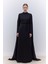Pelerinli Abiye Elbise Siyah 2
