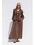 Geniş Kesim Müslin Etek Kahverengi 1
