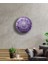 Mor Beyaz Soyut Yuvarlak Cam Tablo 3