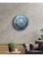 Mavi Beyaz Soyut Yuvarlak Cam Tablo 3