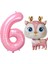 Geyik 6 Yaş Balon Set Ceylan Balon Woodland Konsept Pembe Geyik Balon ve Rakam Balon 1