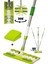 Sihirli mop set, yedek bezli, 180° dönebilen, cam ve yüzey temizleme aracı, yeşil renk 1