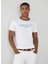 Bisiklet Yaka Beyaz Erkek T-Shirt HM500797 1