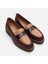 01AYH291760A737 Deri Bordo Kadın Loafer 2