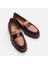 01AYH291760A737 Deri Bordo Kadın Loafer 3