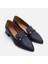 01AYH290820A680 Deri Lacivert Kadın Loafer 2