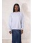 Gri Bisiklet Yaka Basic Sweatshirt 3408 4