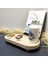 Traverten Organizer 15X30 cm Oval Kenar Gümüş Ayaklı Banyo Düzenleyici 1