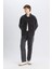 %100 Pamuk Boxy Fit Jean Uzun Kollu Gömlek Ceket C7539AX24AU 5