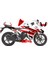 Honda CBR 250 R Eski Kasa RR Lines Design Sticker Set Beyaz-Kırmızı-Siyah 1