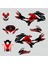 Bajaj Pulsar N 250 Monster Energy Desing Sticker Set Siyah Kırmızı Beyaz 2