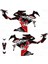 CF Moto 250 SR Venom Design Siyah Kırmızı Beyaz Sticker Set - Motor Kaplama 2