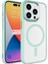 Apple iPhone 14 Pro Max Kılıf Wireless Şarj Özellikli Zore Krom Magsafe Silikon Kapak 1