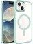 Apple iPhone 14 Plus Kılıf Wireless Şarj Özellikli Zore Krom Magsafe Silikon Kapak 1
