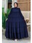 Katlı Salaş Elbise 6023 Lacivert 1