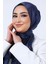 Morcivert Harem Scarf Kristal Saten Şal 1