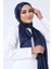 Morcivert Harem Scarf Kristal Saten Şal 4